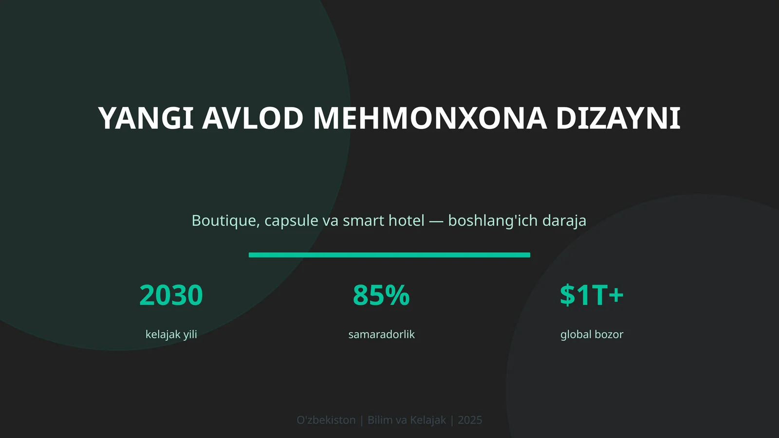 Yangi avlod mehmonxona dizayni