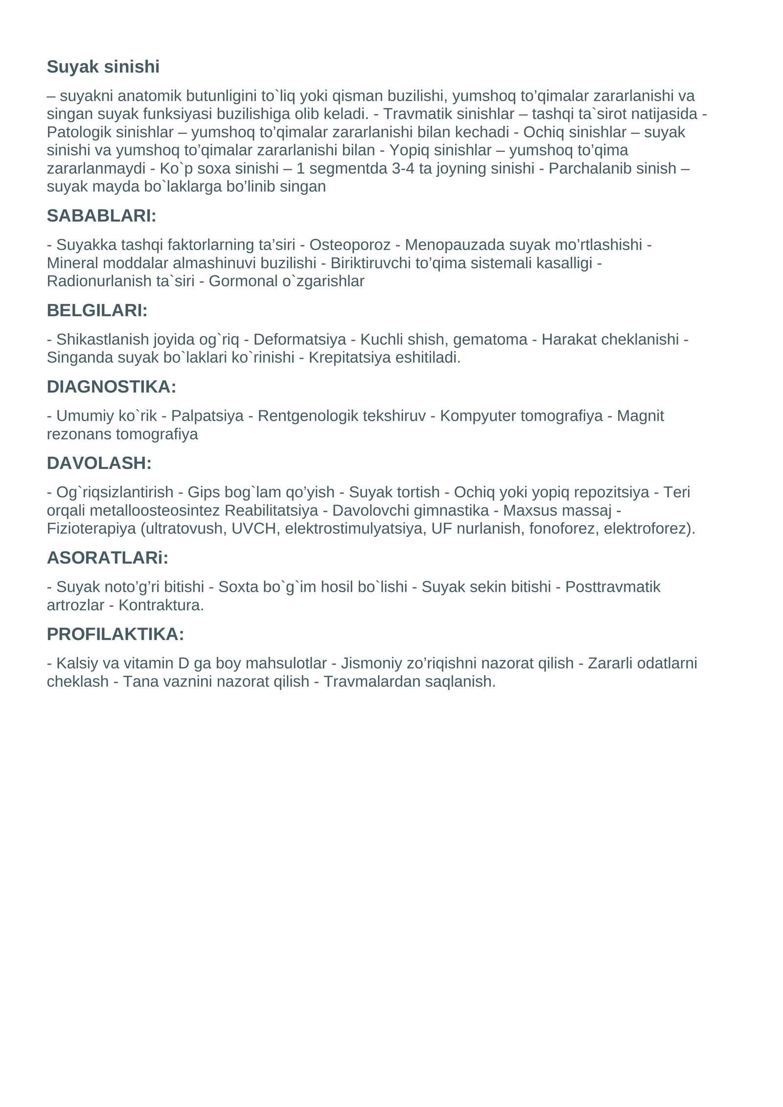 Suyak sinishi