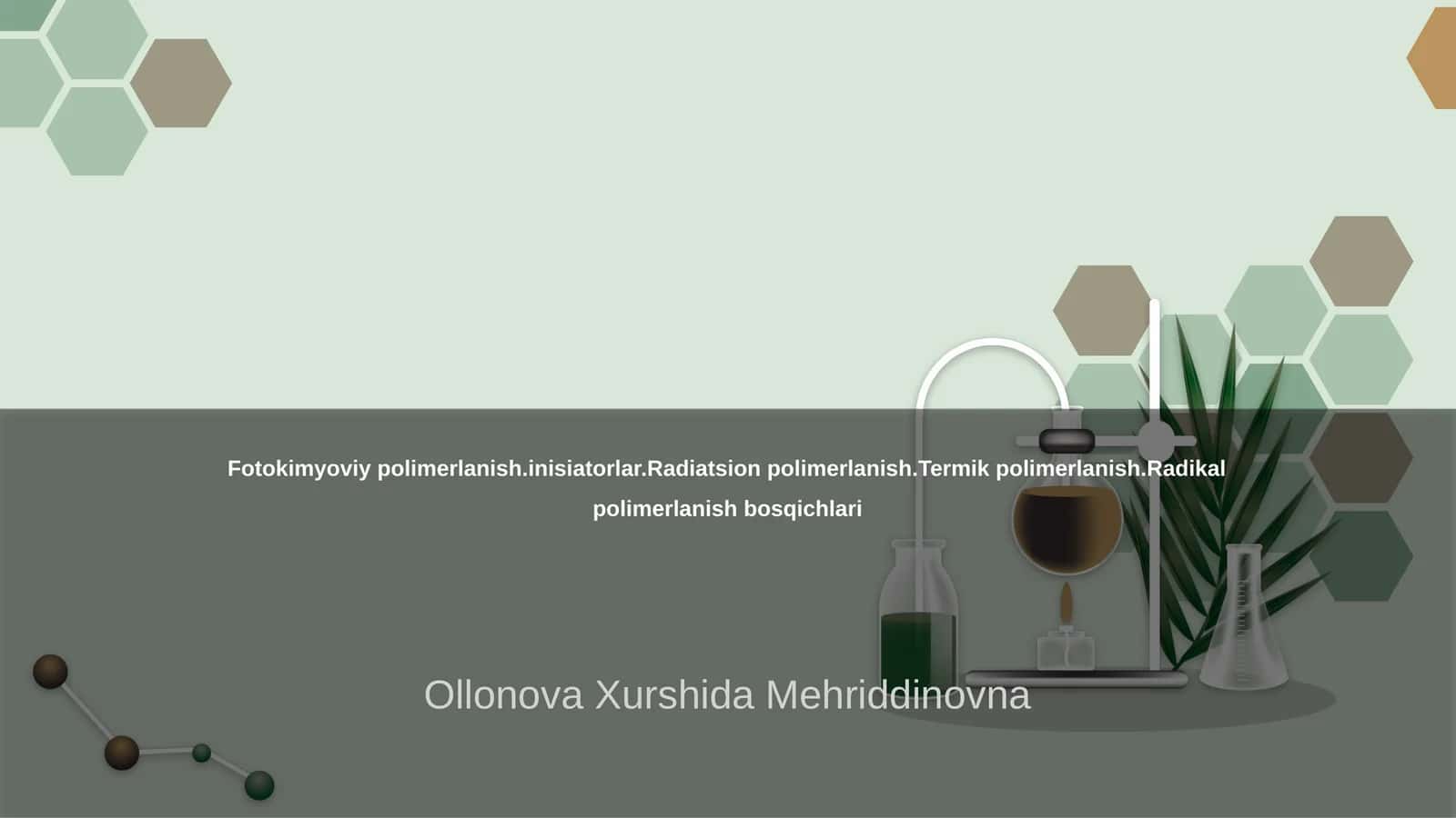 Fotokimyoviy polimerlanish.asoslari