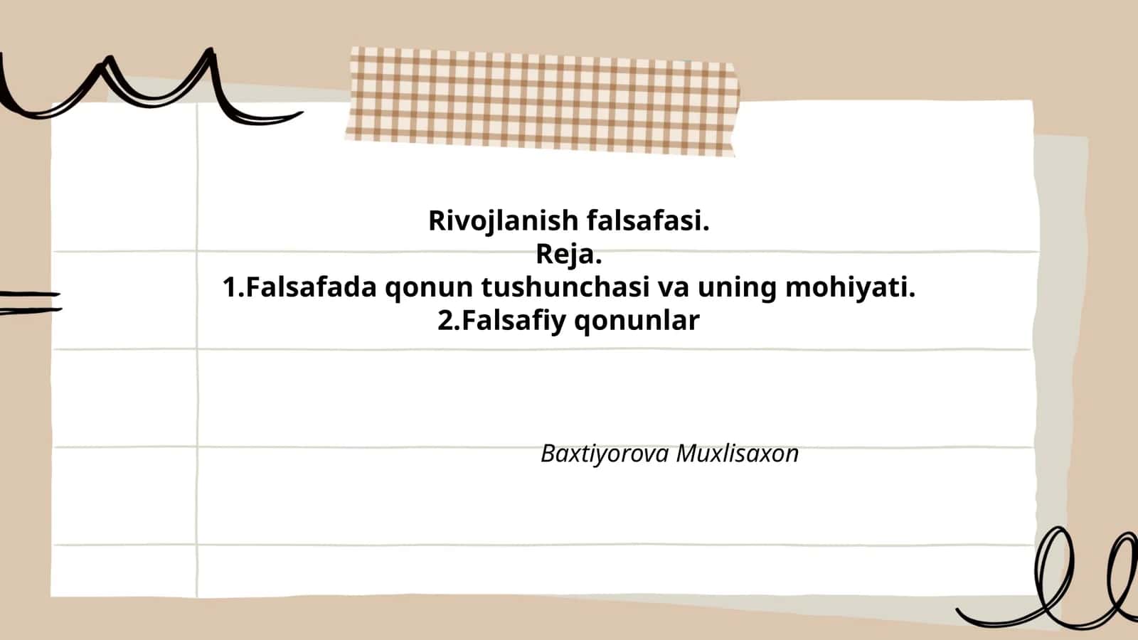 Falsafada qonun tushunchasi va uning mohiyati