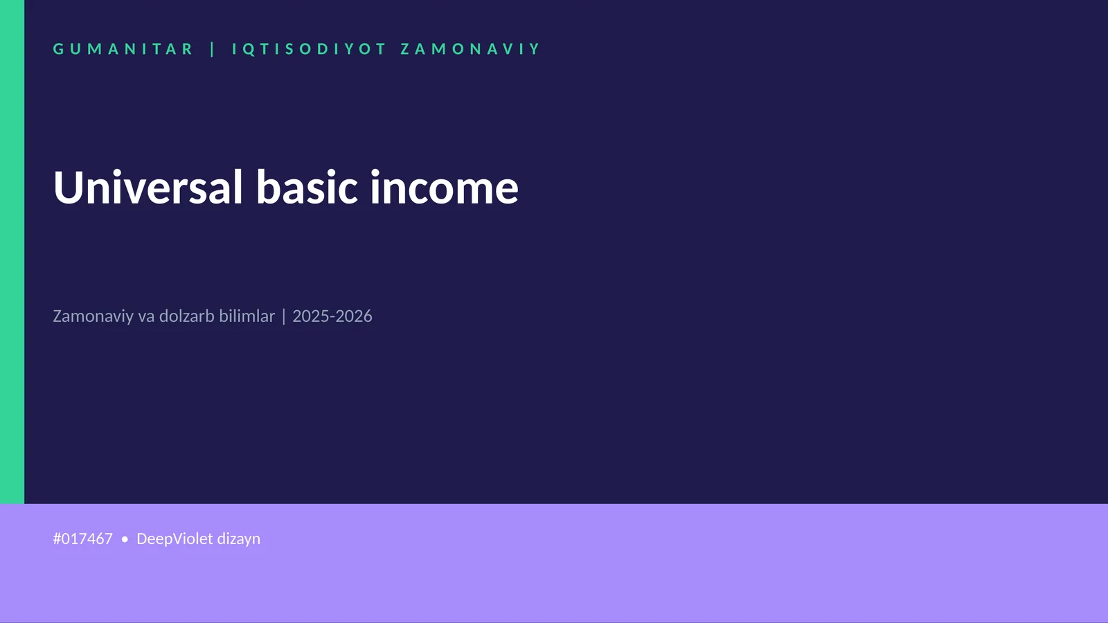 Universal basic income