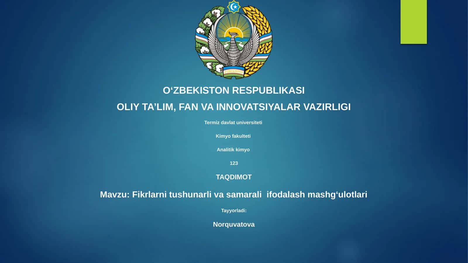 Fikrlarni tushunarli va samarali ifodalash mashg‘ulotlari