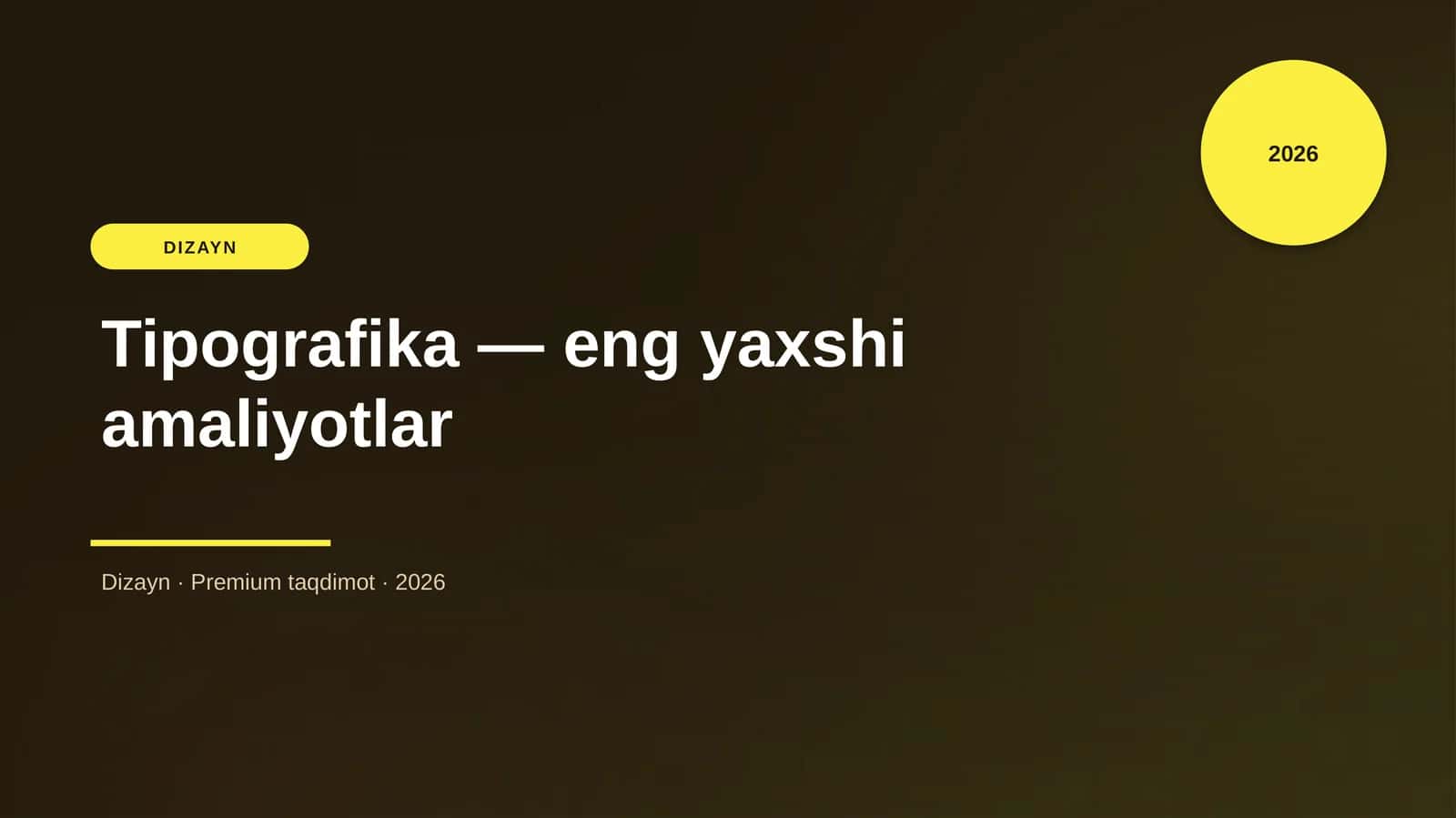 Tipografika — eng yaxshi amaliyotlar