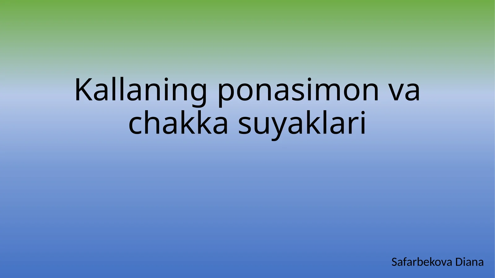 Kallaning ponasimon va chakka suyaklari