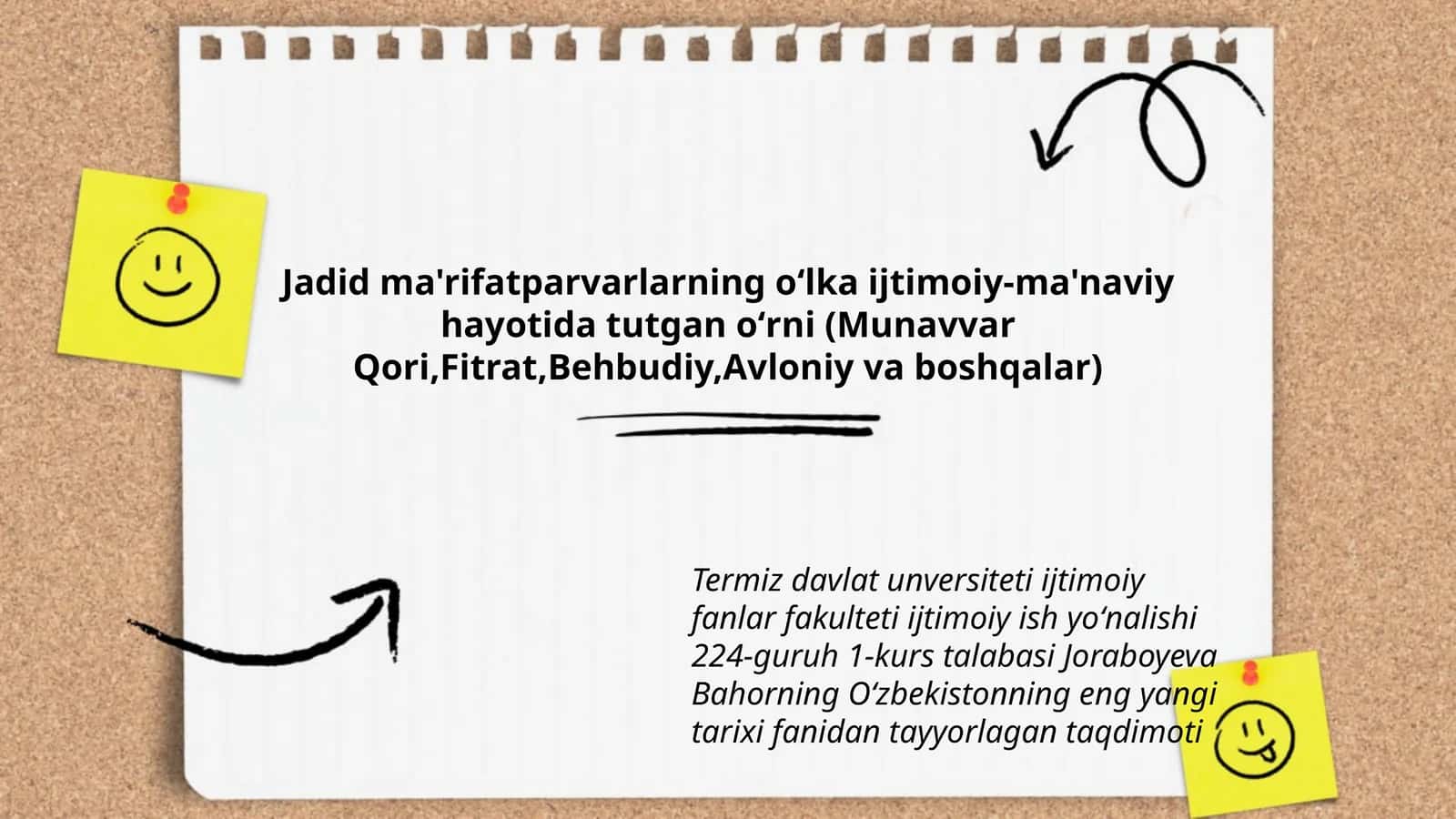 Oʻzbekistonning eng yangi tarixi fanidan tayyorlagan taqdimot