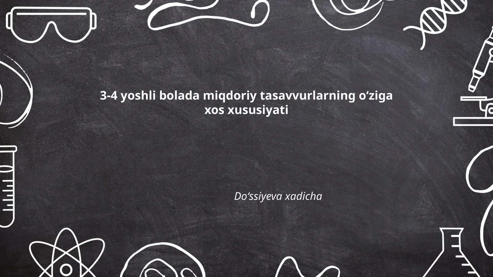 Miqdoriy tasavvurlarning rivojlanishi