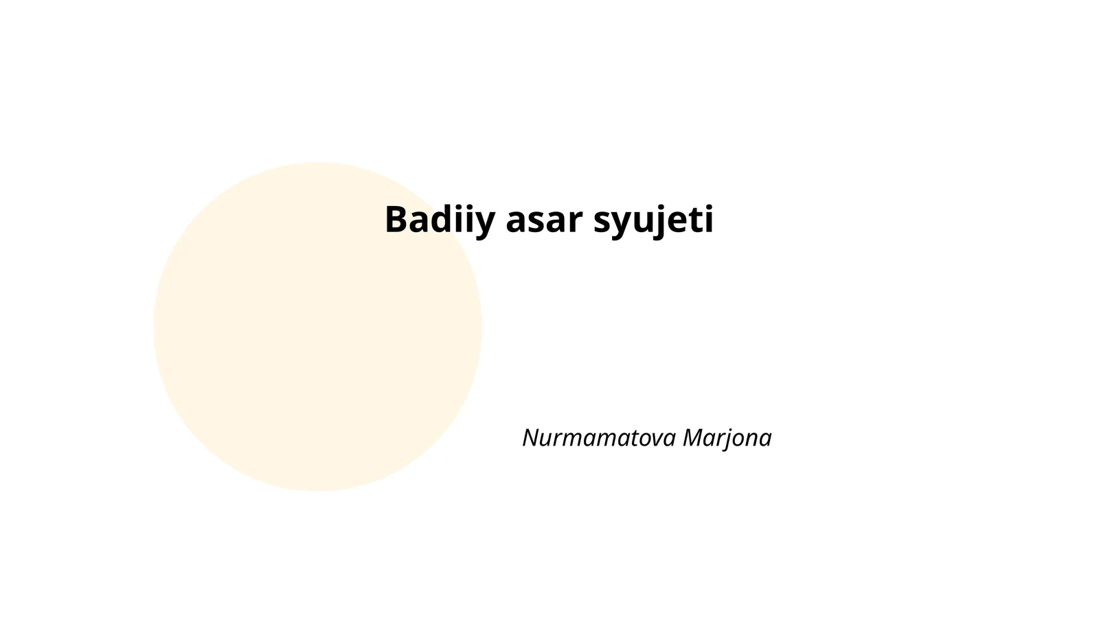 Badiiy asar syujeti