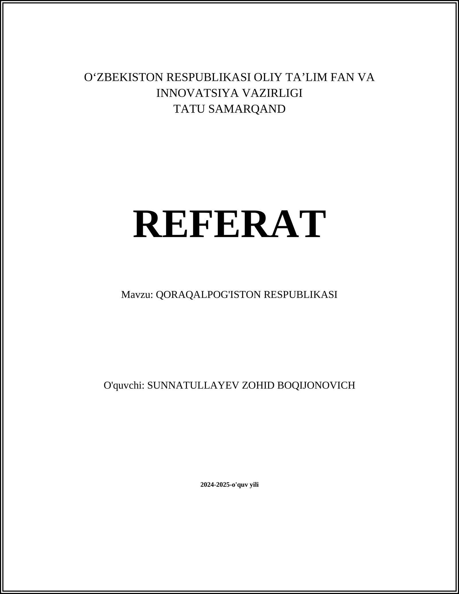 QORAQALPOG'ISTON RESPUBLIKASI