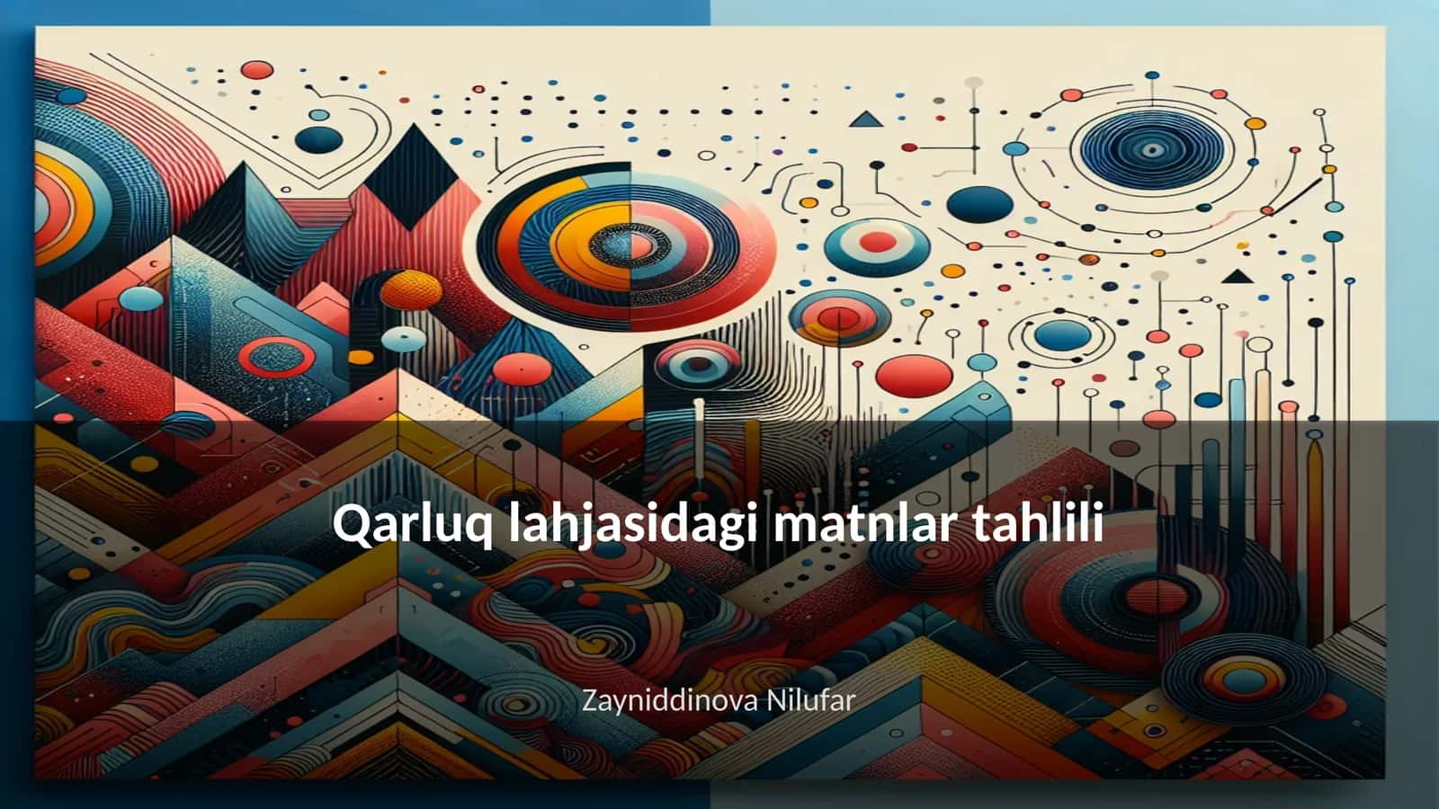 Qarluq lahjasidagi matnlar tahlili