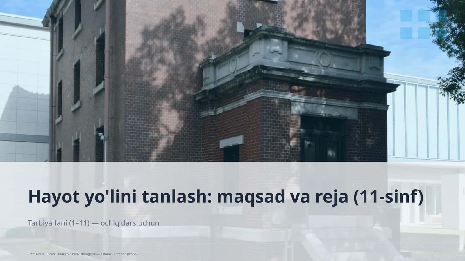 Hayot yo'lini tanlash: maqsad va reja (11-sinf)