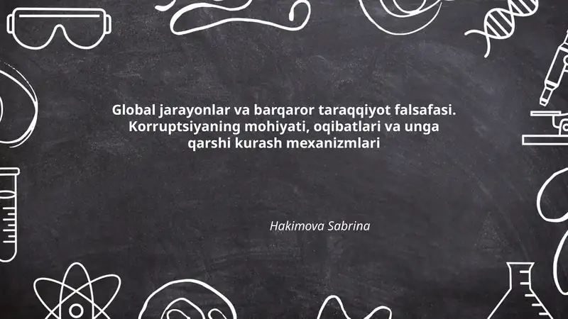 Global jarayonlar va barqaror taraqqiyot falsafasi