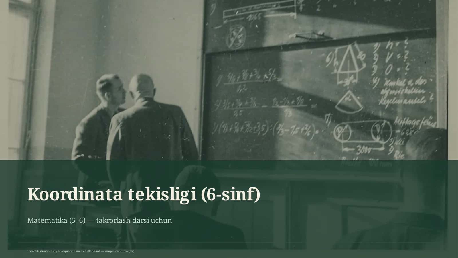 Koordinata tekisligi (6-sinf)