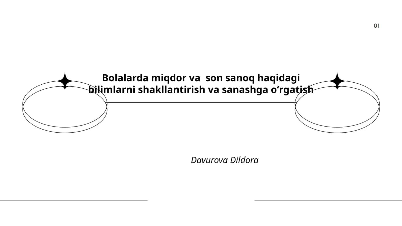 Bolalarda miqdor va son sanoq haqidagi bilimlarni shakllantirish va sanashga oʻrgatish