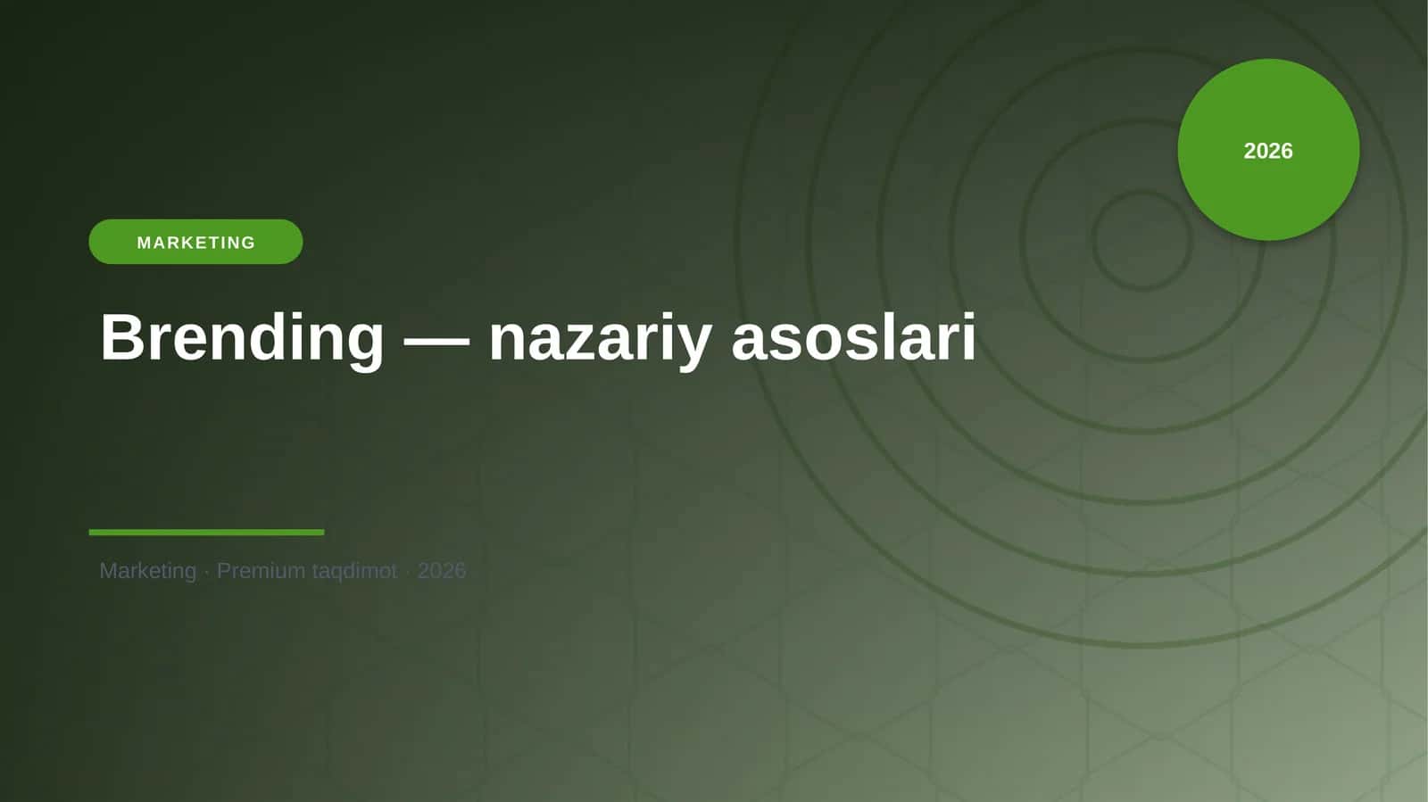 Brending — nazariy asoslari