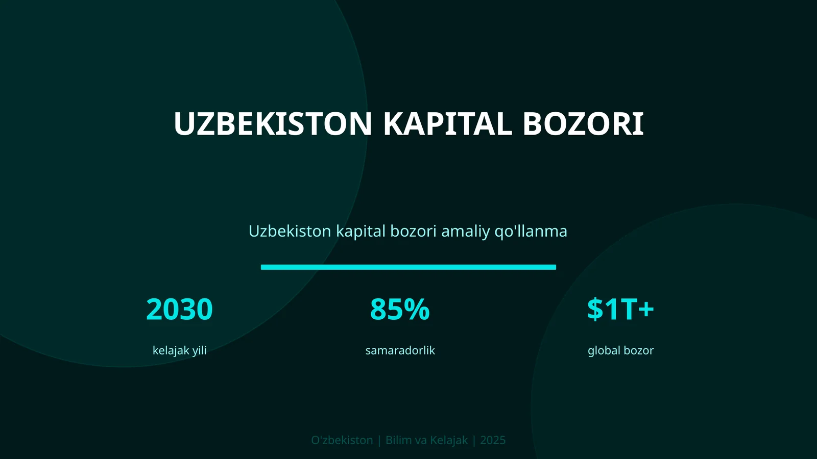 Uzbekiston kapital bozori - amaliy qo'llanma
