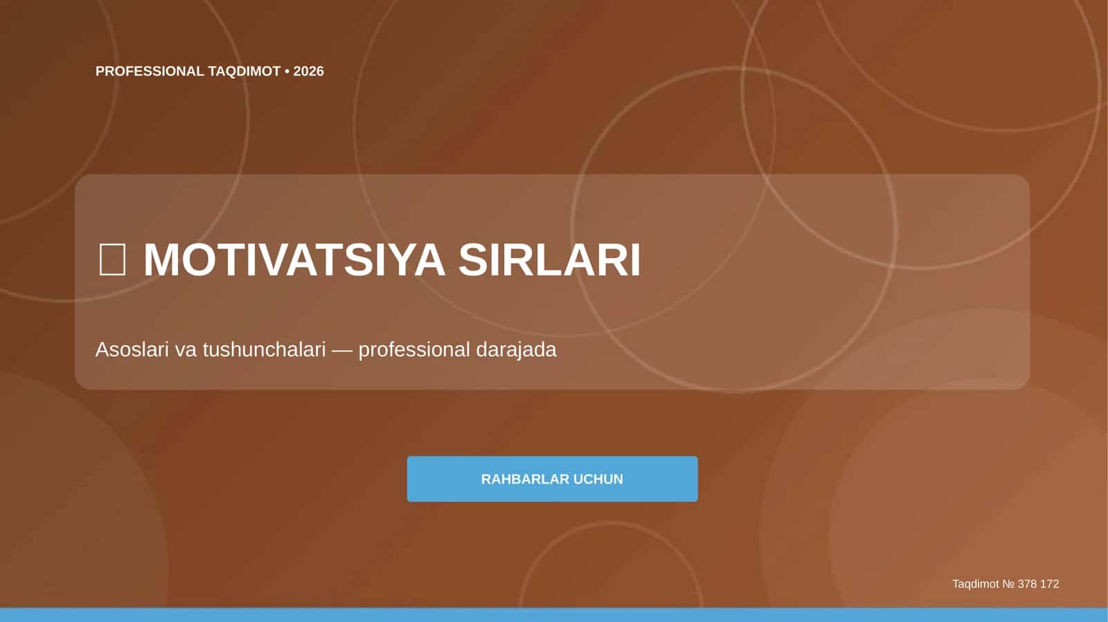 MOTIVATSIYA SIRLARI