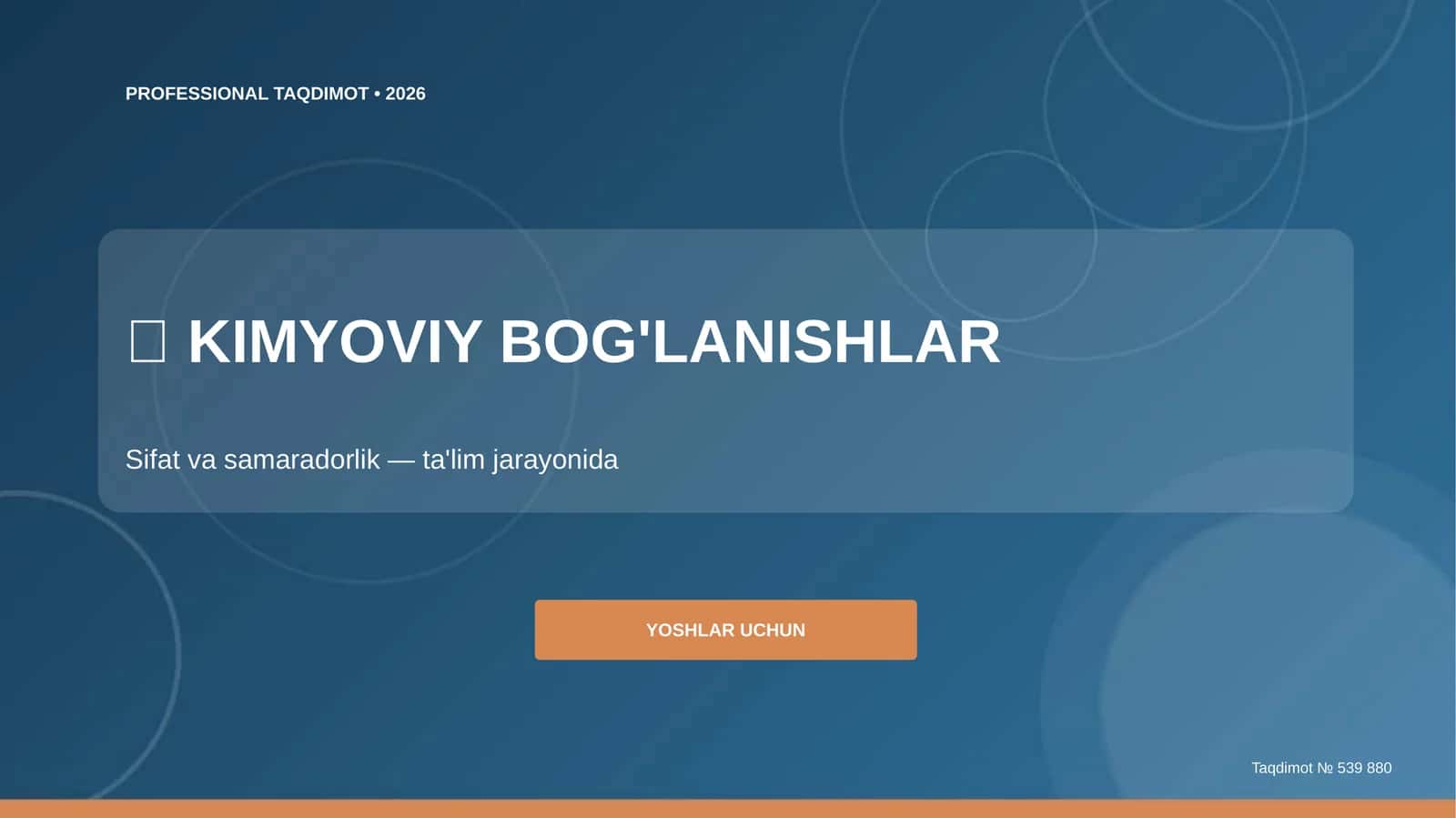 KIMYOVIY BOG'LANISHLAR