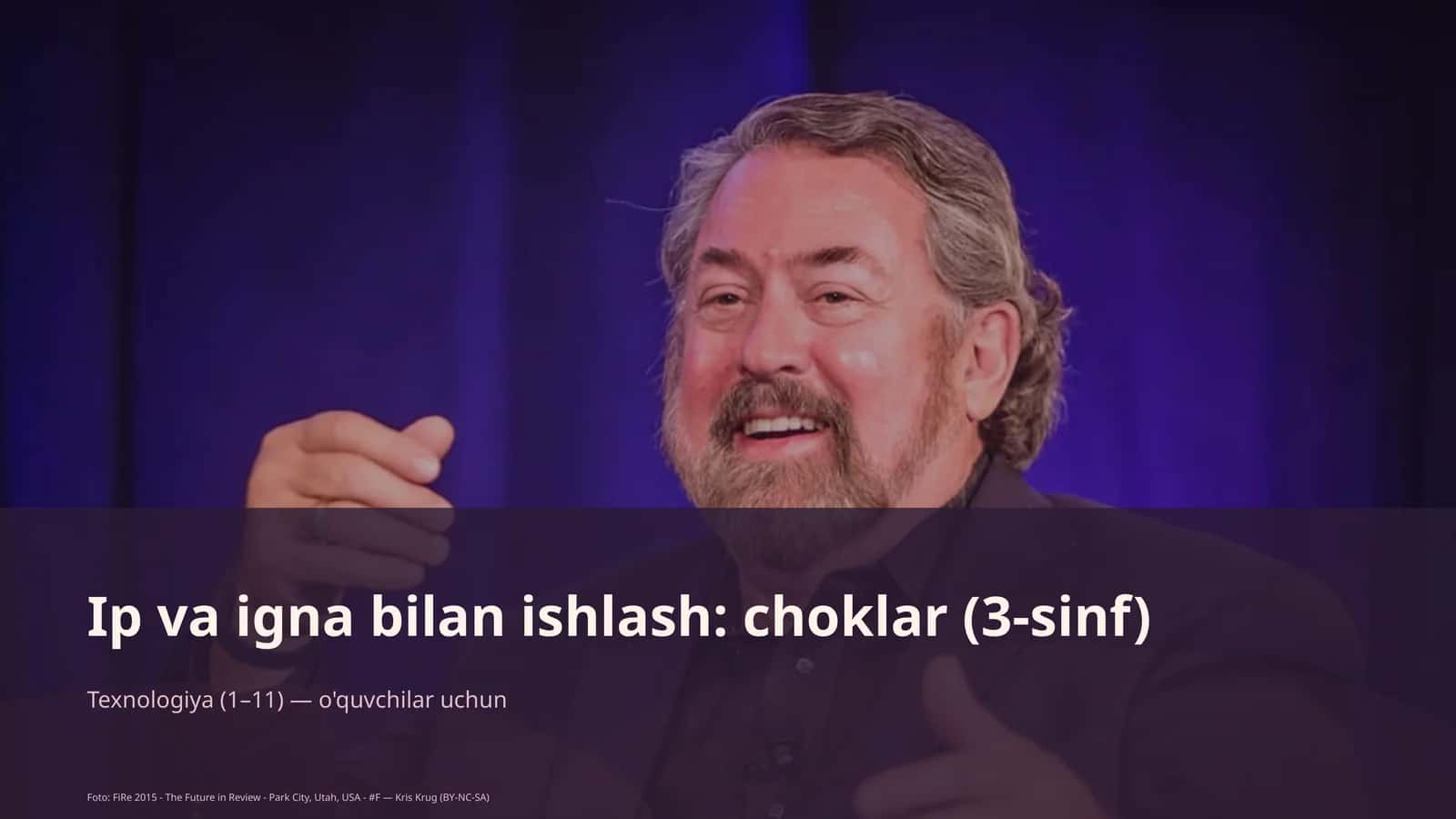 Ip va igna bilan ishlash: choklar (3-sinf)