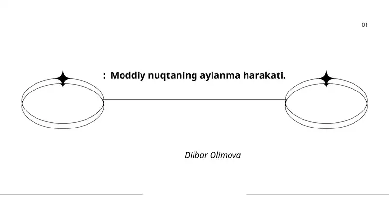 Moddiy nuqtaning aylanma harakati.