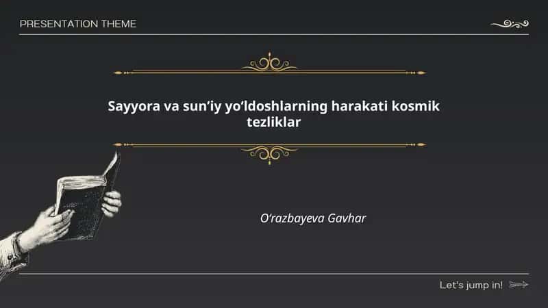 Sayyora va sunʼiy yoʻldoshlarning harakati kosmik tezliklar