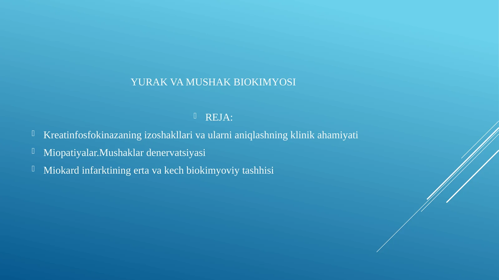 YURAK VA MUSHAK BIOKIMYOSI