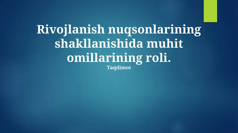 Teratogenlar va ularning turlari