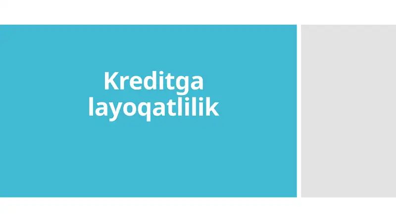 Kreditga layoqatlilik