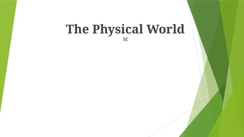 The Physical World