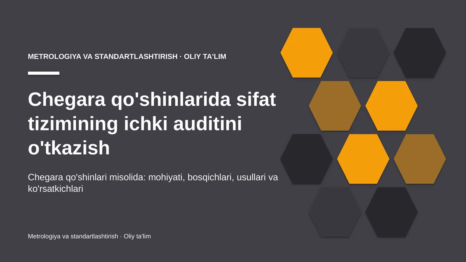 chegara qo'shinlarida sifat tizimining ichki auditini o'tkazish 8399