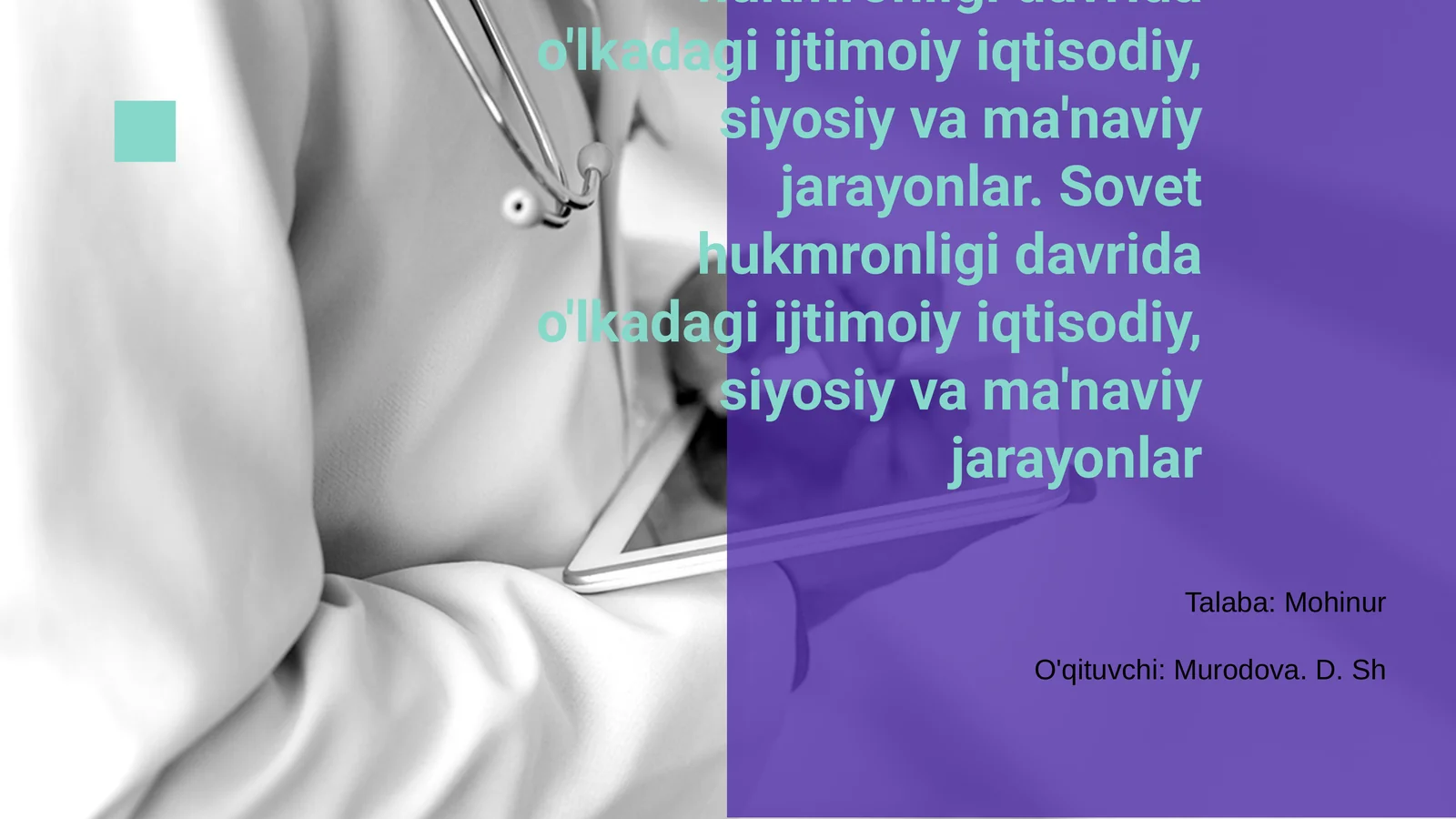 Rossiya imperiyasi hukmronligi davrida o'lkadagi ijtimoiy iqtisodiy, siyosiy va ma'naviy jarayonlar
