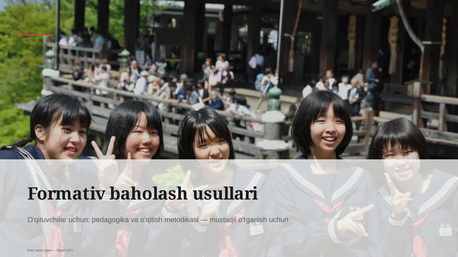 Formativ baholash usullari
