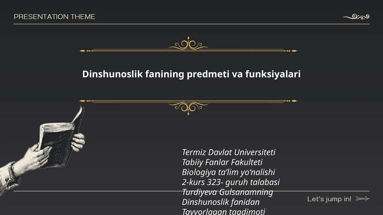 Dinshunoslik fanining predmeti va funksiyalari
