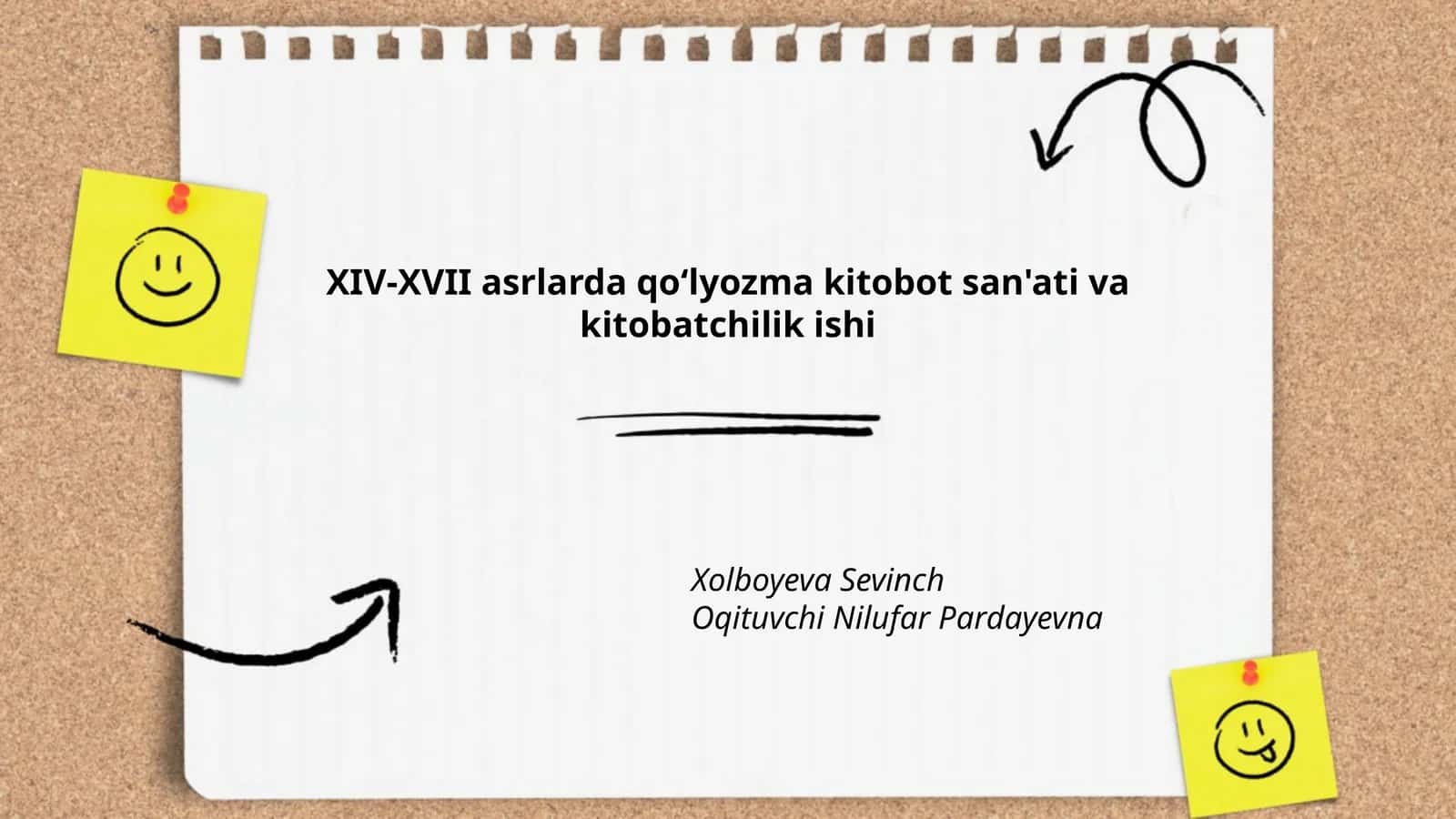 XIV-XVII asrlarda qo'lyozma kitobot san'ati va kitobatchilik ishi
