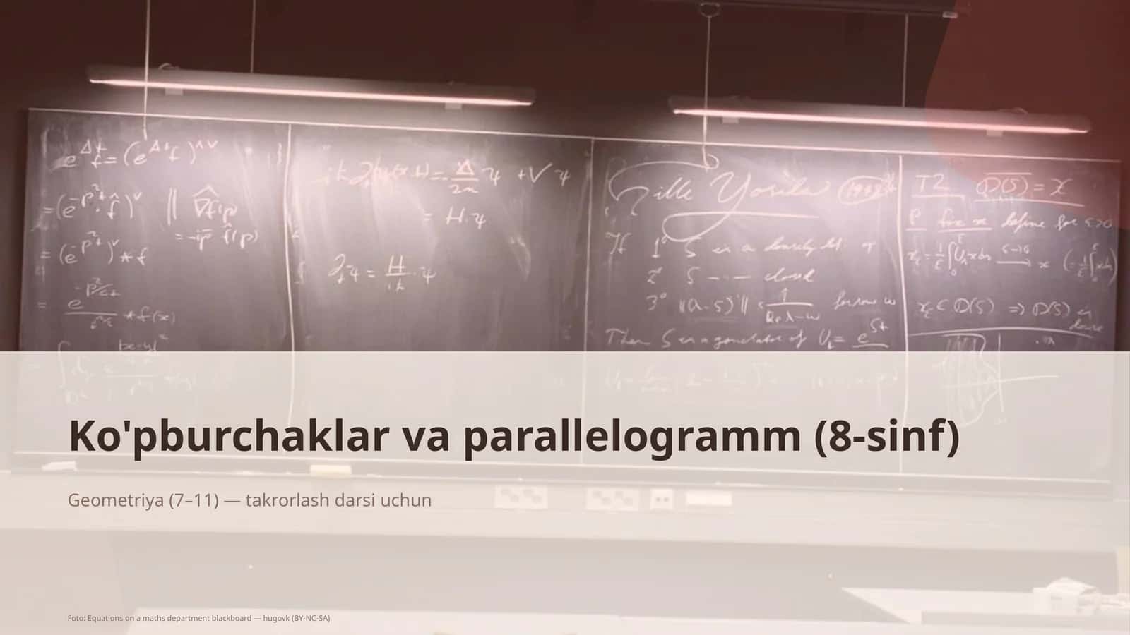 Ko'pburchaklar va parallelogramm (8-sinf)