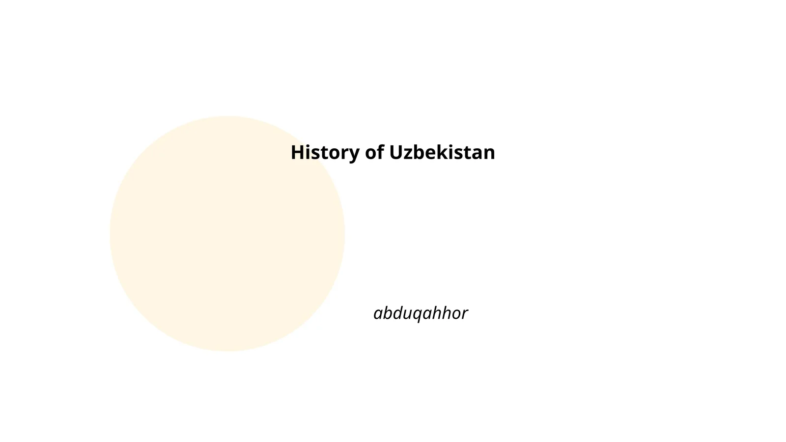 History of Uzbekistan