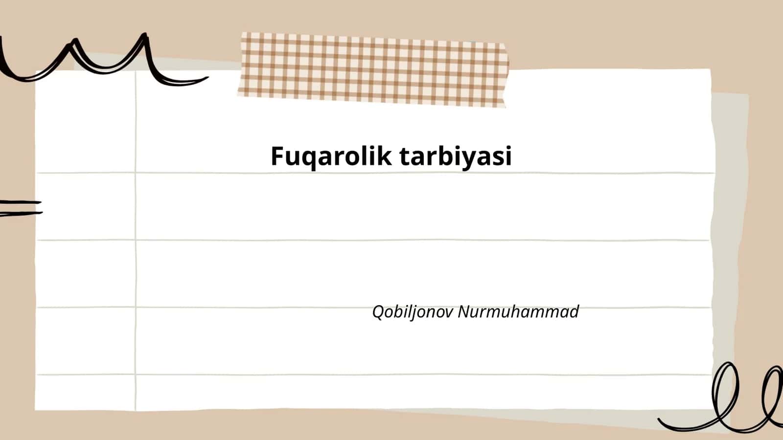Fuqarolik tarbiyasi
