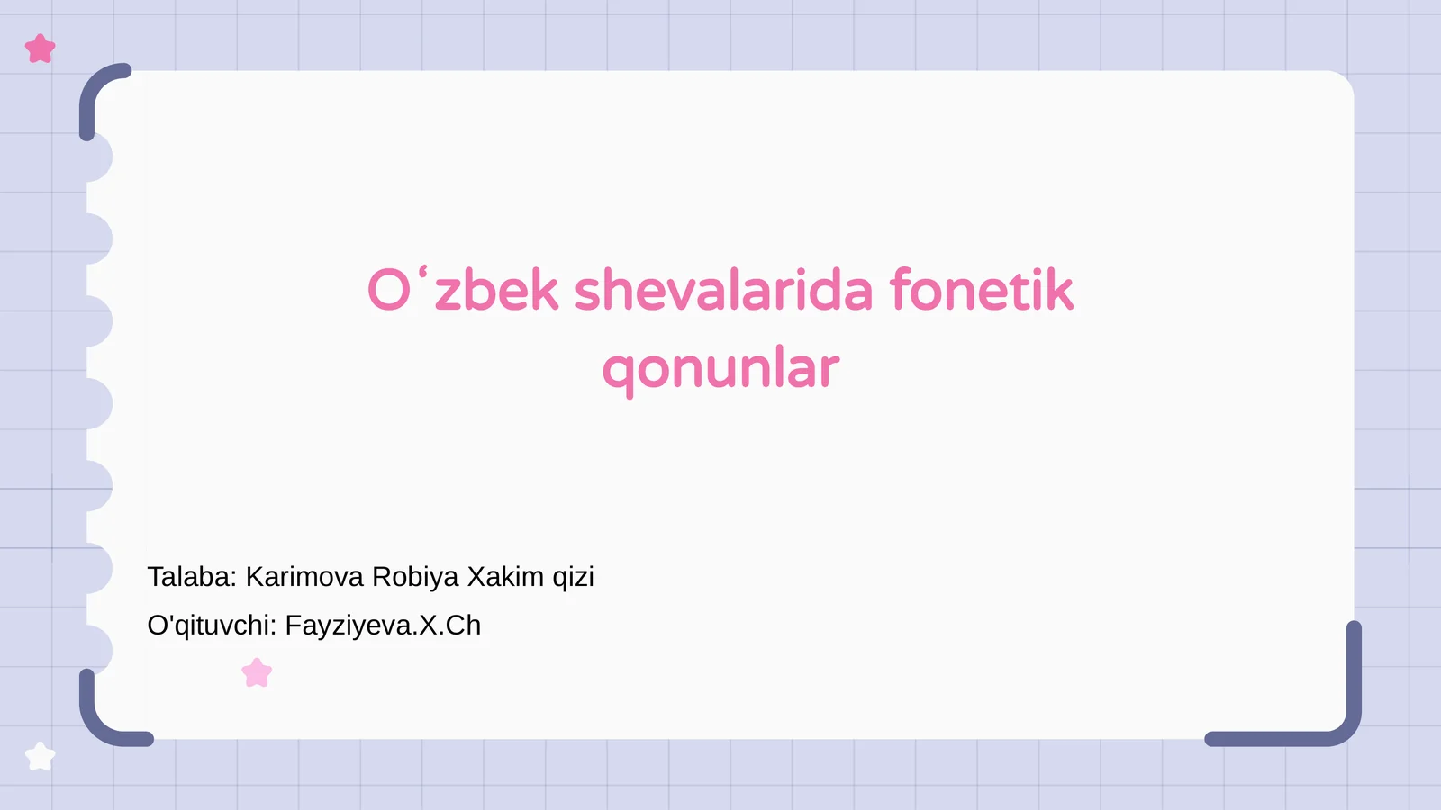 Oʻzbek Shevalarida Fonеtik Qonunlar