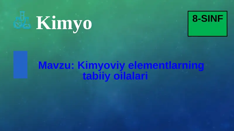 Kimyoviy elementlarning tabiiy oilalari