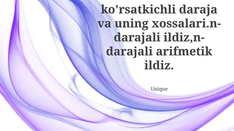 Ratsional ko'rsatkichli daraja va uning xossalari