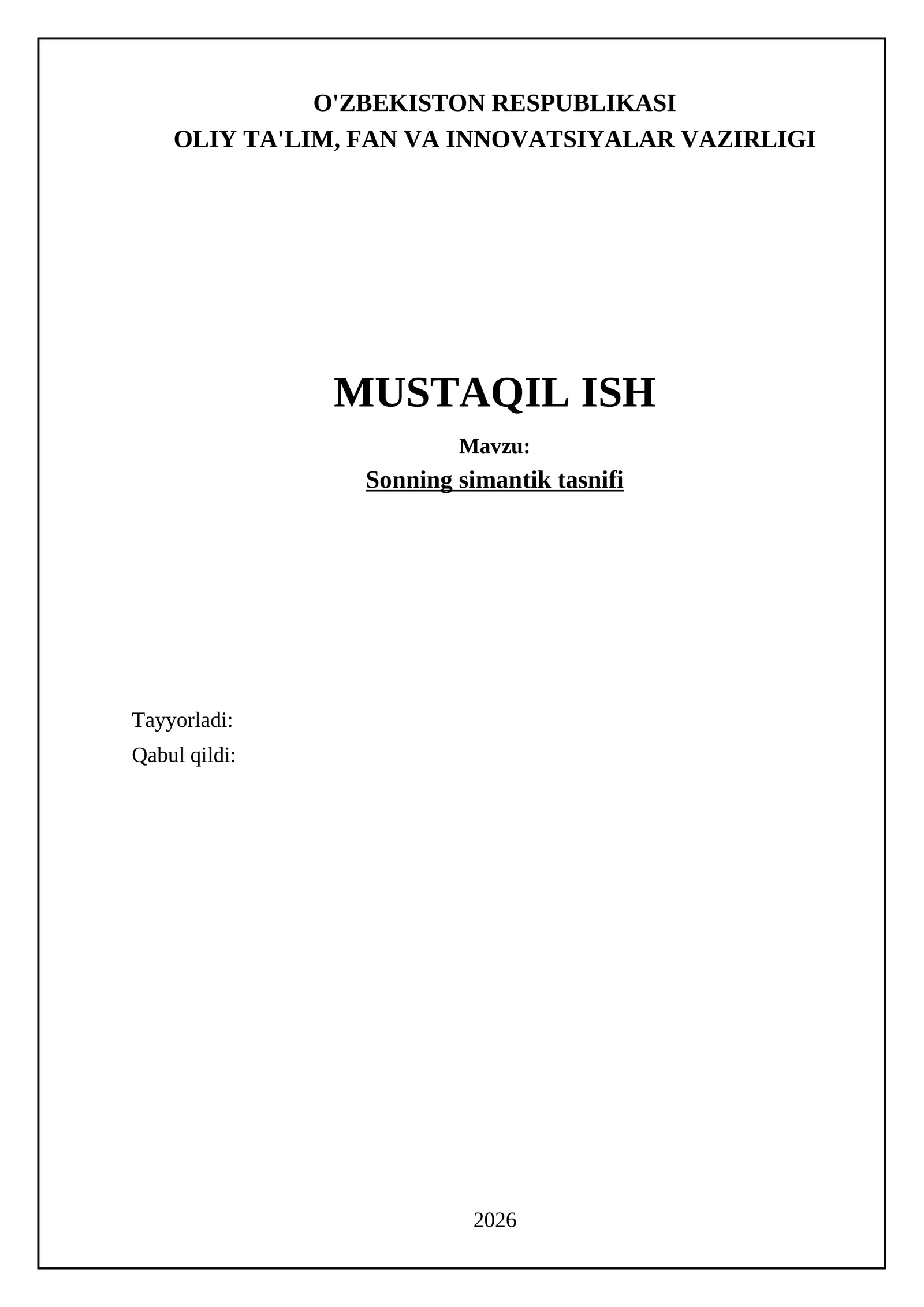 Sonning semantik tasnifi