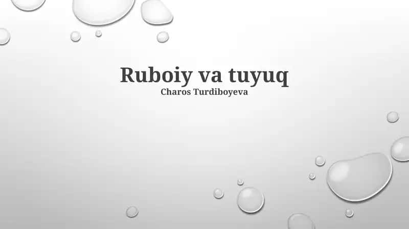 Ruboiy va Tuyuq