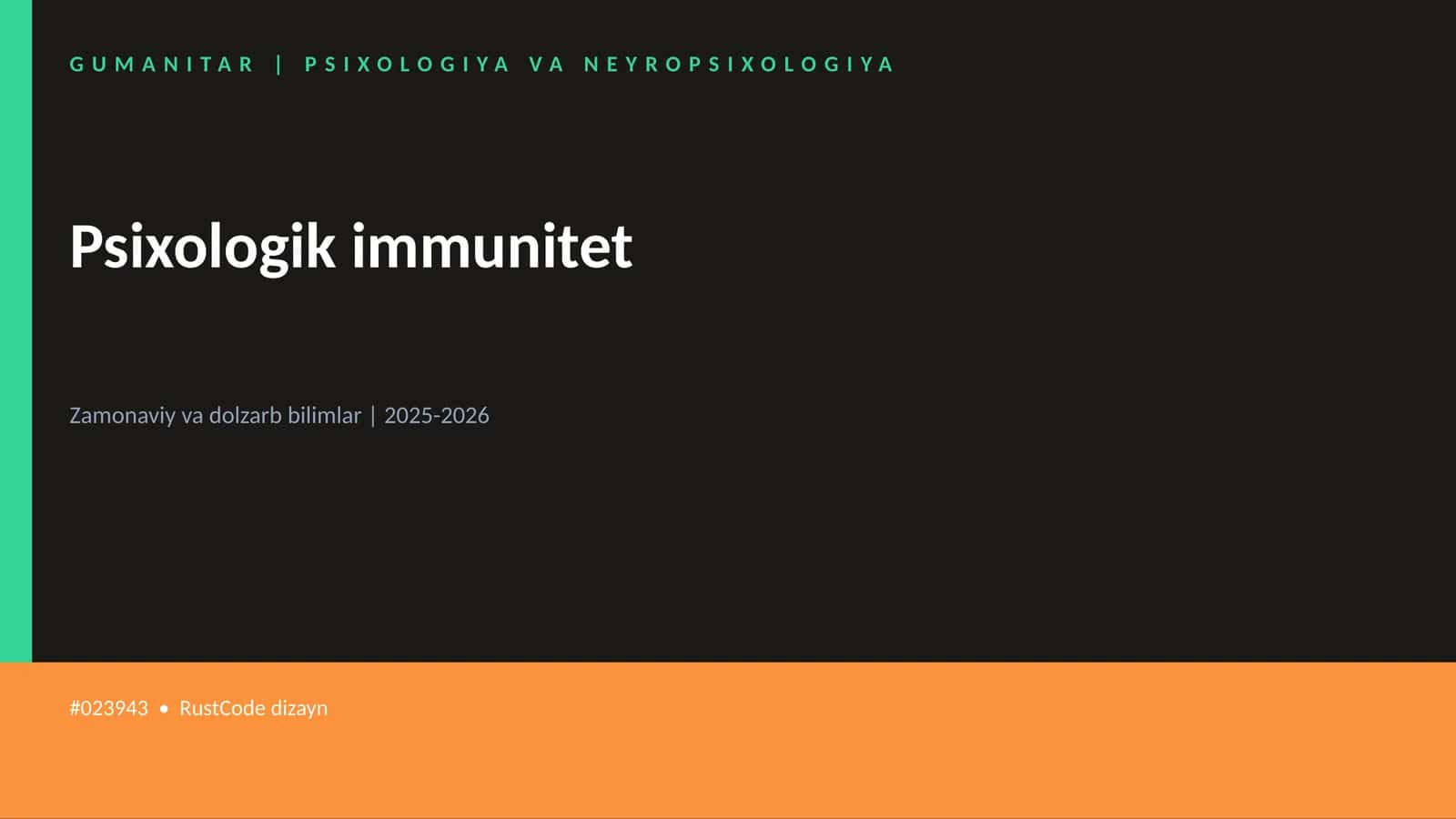 Psixologik immunitet