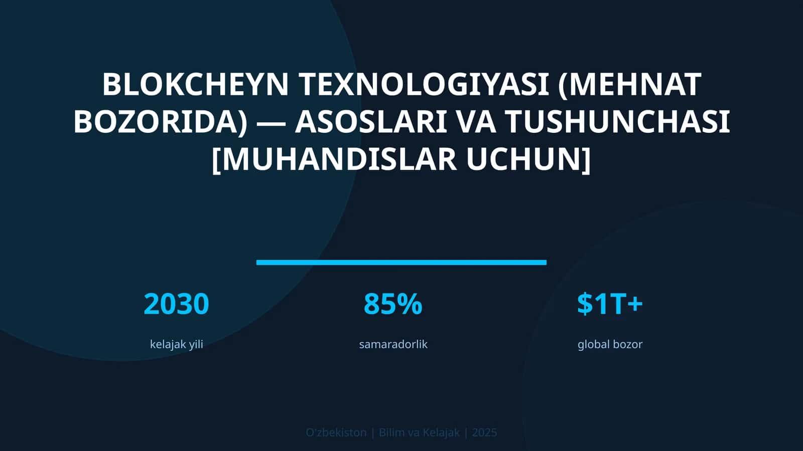 Blokcheyn texnologiyasi (mehnat bozorida) — asoslari va tushunchasi [muhandislar uchun]