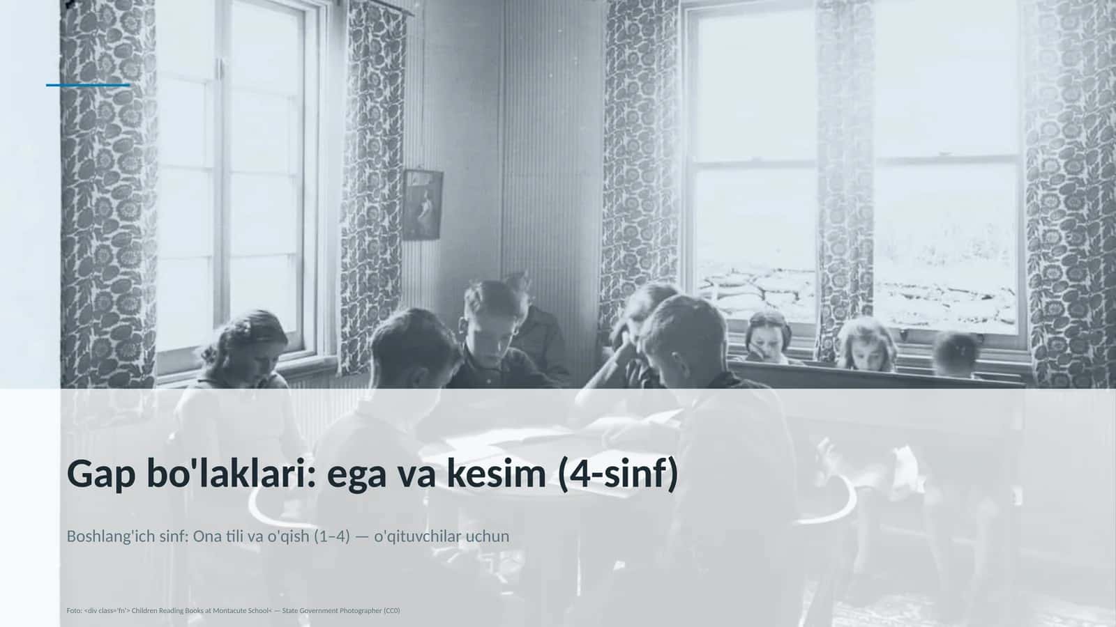 Gap bo'laklari: ega va kesim (4-sinf)