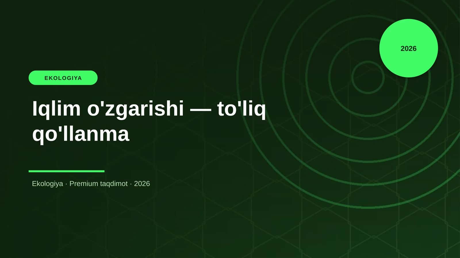 Iqlim o'zgarishi — to'liq qo'llanma