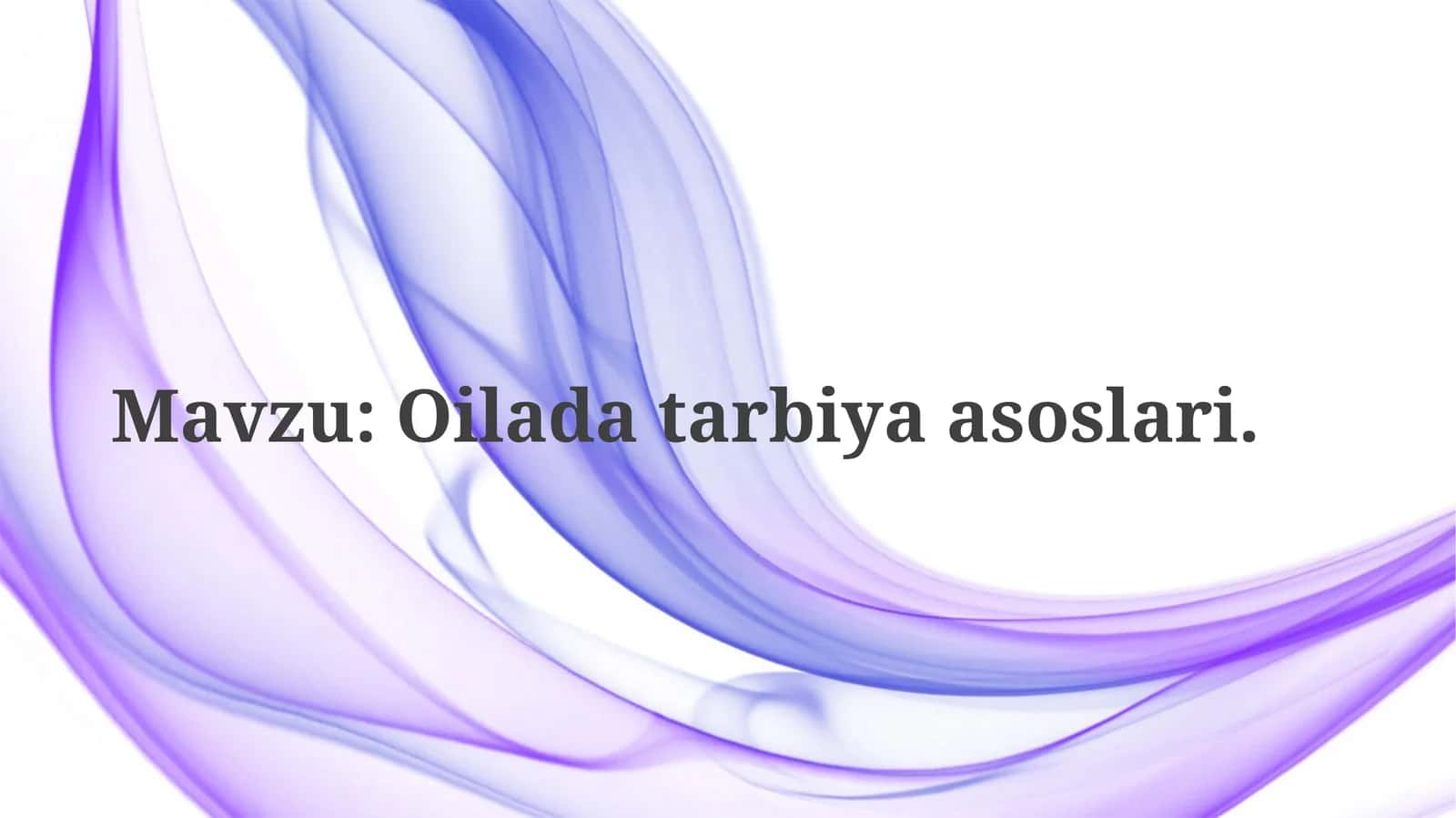Bola tarbiyasida intizom