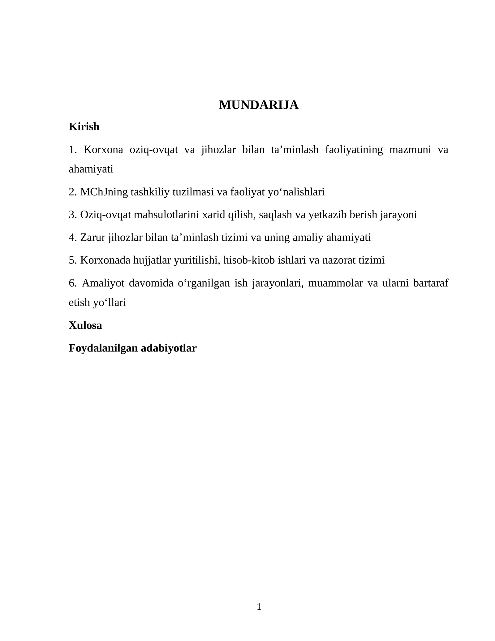MCHJ HISOBOTI UNIVERSAL