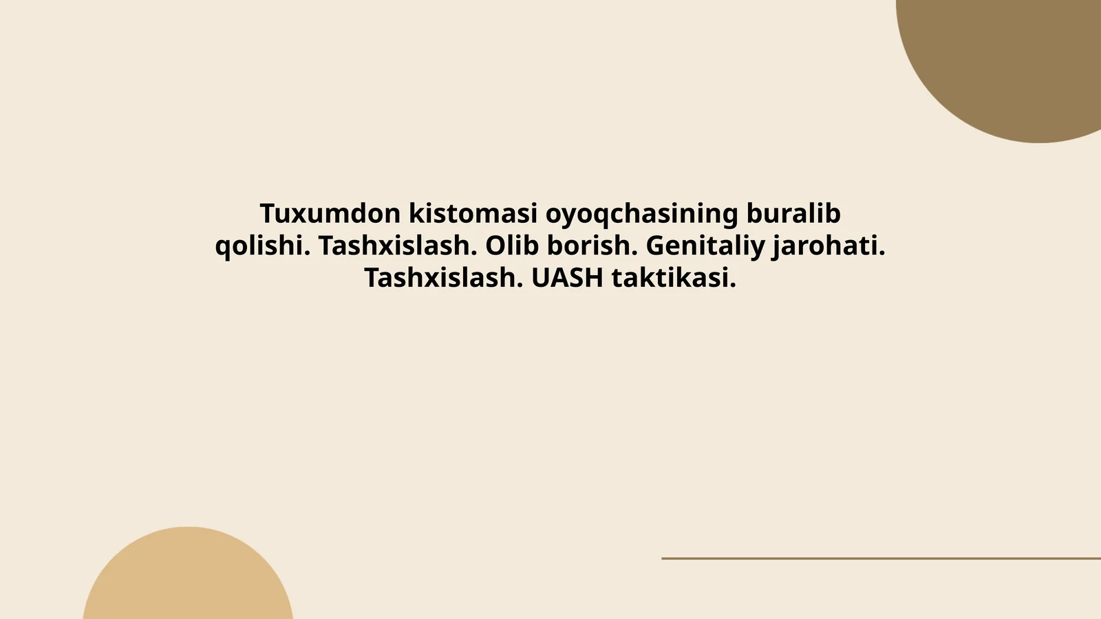 Tuxumdon kistomasi