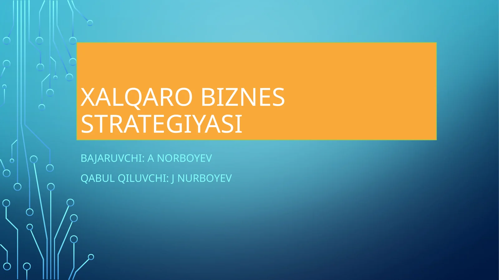 Xalqaro biznes strategiyasi