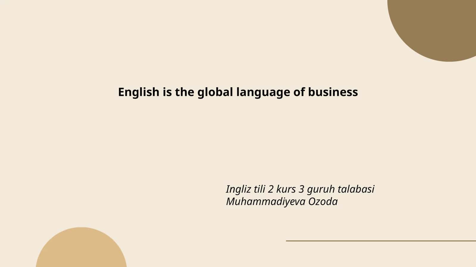 Ingliz tili 2 kurs 3 guruh talabasi Muhammadiyeva Ozoda